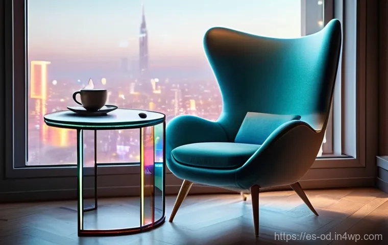 SIEM 시스템의 로그 보존 기간 관리 방안 - **Prompt:** A cozy, futuristic reading nook bathed in soft, warm ambient light, seen through a large...