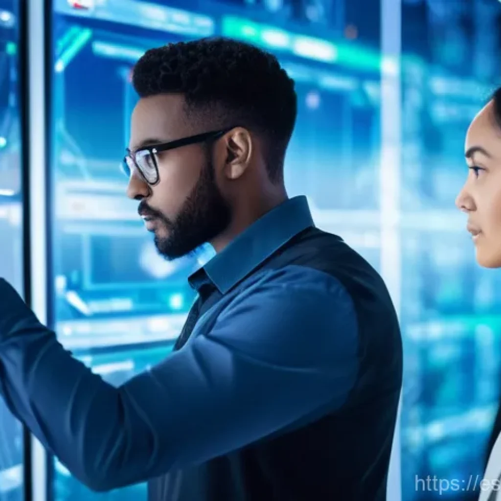 실제 사례로 본 SIEM 성공적 구축 이야기 - **Prompt:** A diverse team of cybersecurity professionals, including men and women of various ethnic...