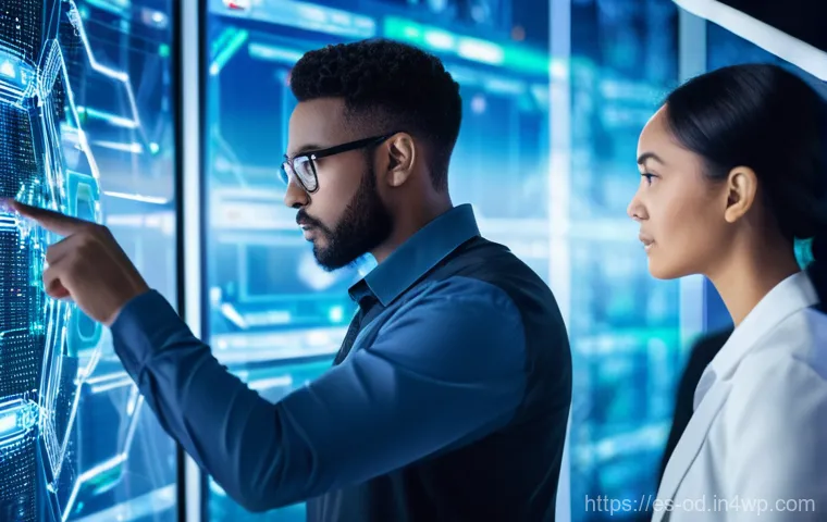 실제 사례로 본 SIEM 성공적 구축 이야기 - **Prompt:** A diverse team of cybersecurity professionals, including men and women of various ethnic...