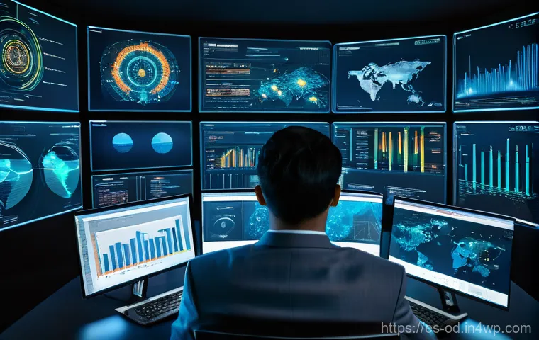 실제 사례로 본 SIEM 성공적 구축 이야기 - **Prompt:** A dynamic, futuristic visual representation of SIEM, SOAR, and XDR working in perfect sy...