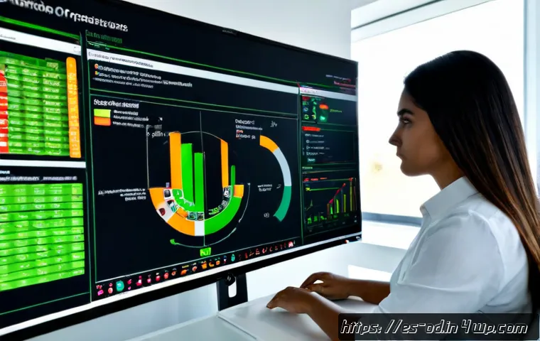 SIEM 시스템의 설정 오류 및 해결 방법 - Photorealistic cybersecurity operations center in Spain, a focused Hispanic IT analyst reviewing a l...